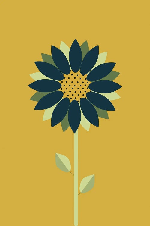 Modern Minimalist Scandinavian Folk Mustard by Nordic Print Studio wall art