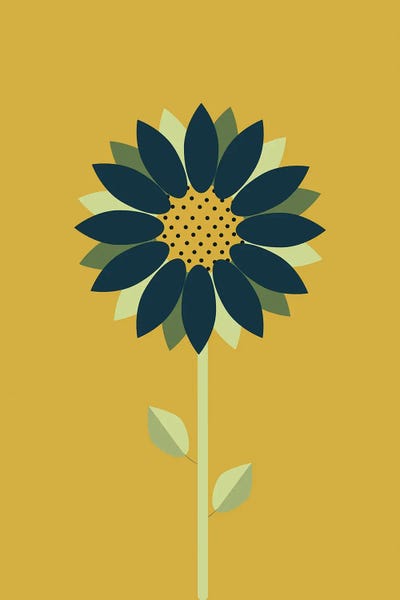 Scandinavian Office: Modern Minimalist Scandinavian Folk Mustard by Nordic Print Studio