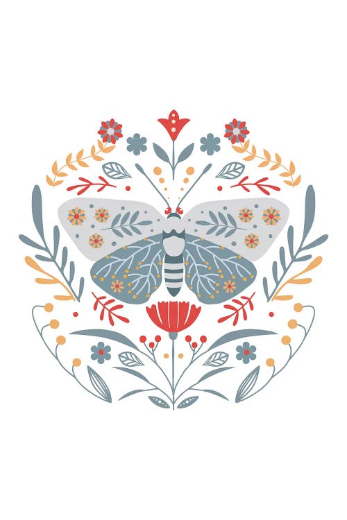 Scandinavian Folk Art Butterfly