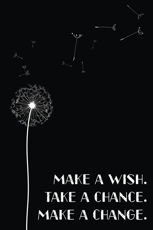 Dandelion Make A Wish Inspirational by Nordic Print Studio wall art