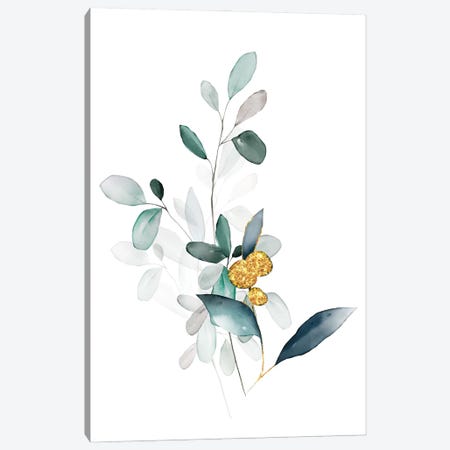 Minimalist Botanical Florals - Sage Canvas Print #NPS131} by Nordic Print Studio Canvas Artwork