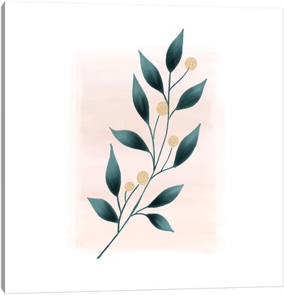 Botanical Minimalist Watercolor Canvas Art Print - Nordic Print Studio