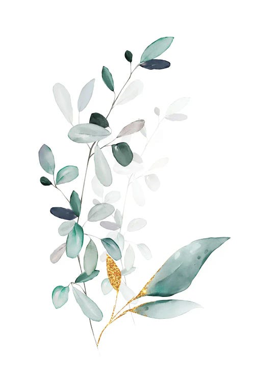 Modern Botanicals Gold & Sage by Nordic Print Studio wall art