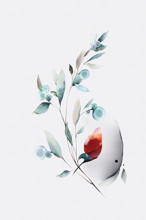 Minimalist Modern Botanical Watercolor Garden by Nordic Print Studio wall art