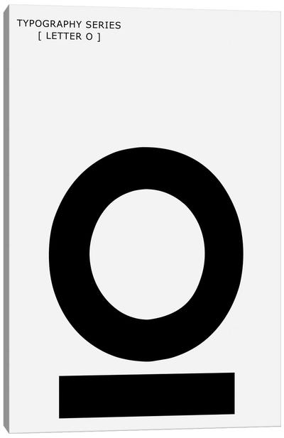 Typography Series Letter O Canvas Art Print - Letter O