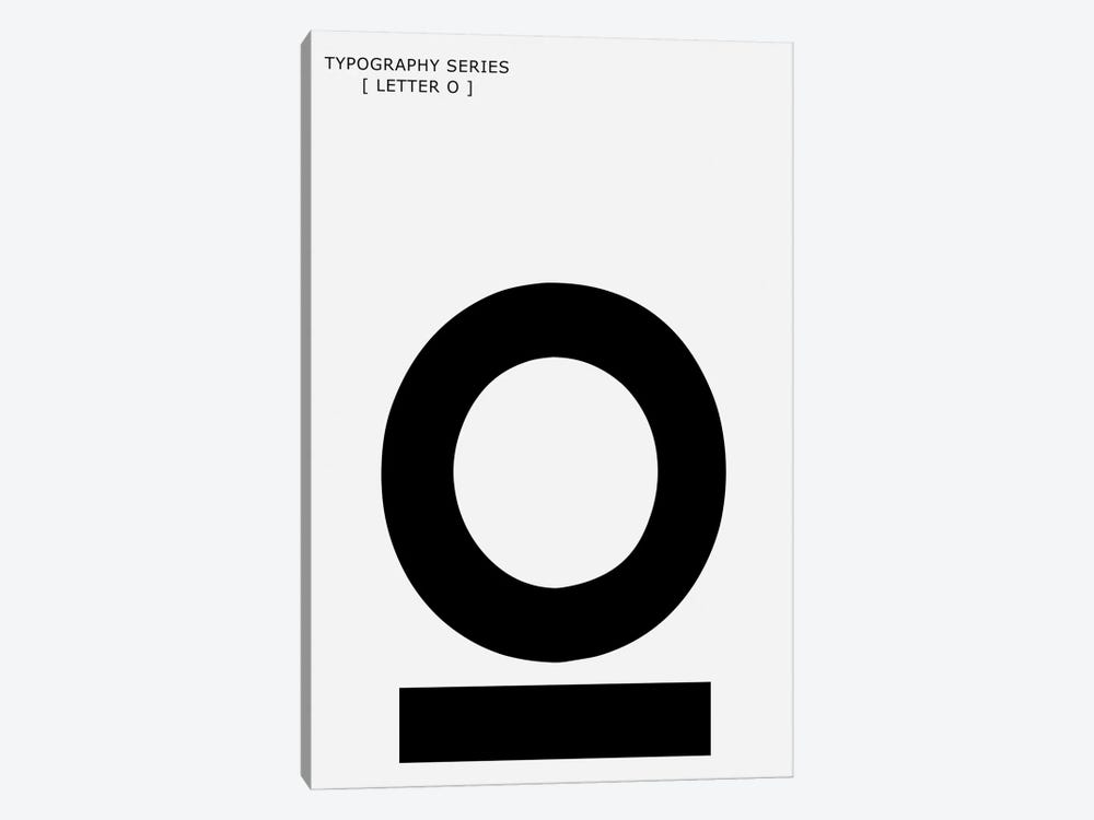 Typography Series Letter O by Nordic Print Studio 1-piece Canvas Wall Art
