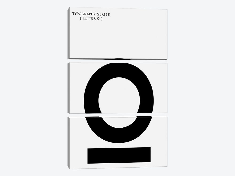 Typography Series Letter O by Nordic Print Studio 3-piece Canvas Wall Art