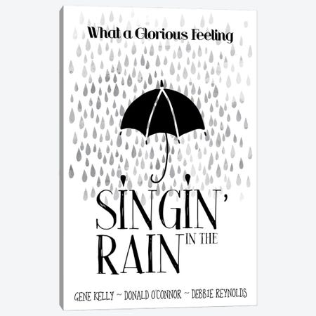 Singing In The Rain Alternative Movie Poster Canvas Print #NPS146} by Nordic Print Studio Canvas Art