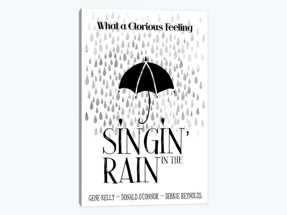 Singing In The Rain Alternative Movie Poster by Nordic Print Studio 1-piece Canvas Wall Art