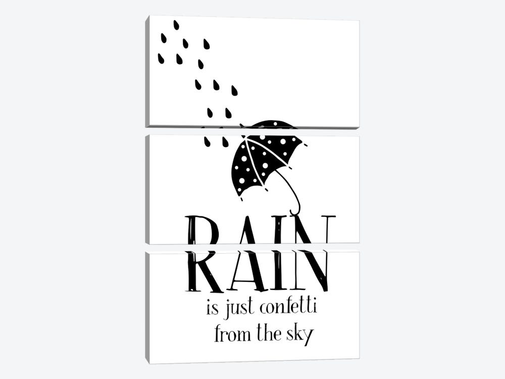 Rain Is Just Confetti From The Sky by Nordic Print Studio 3-piece Canvas Art Print