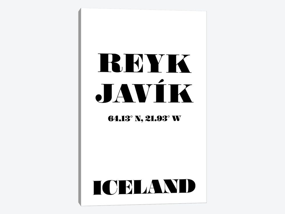 Reykjavik Iceland Coordinates by Nordic Print Studio 1-piece Canvas Wall Art