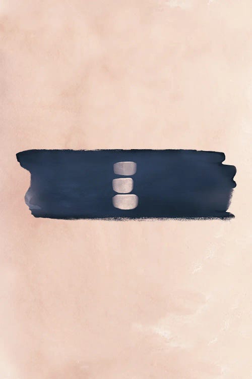 Abstract Study Blush & Navy Blue II