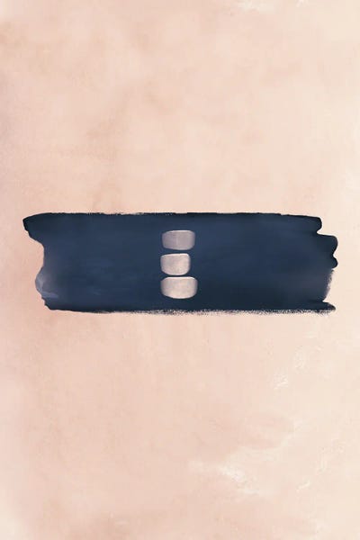 Abstract Study Blush & Navy Blue II