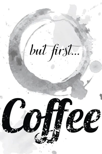 But First, Coffee by Nordic Print Studio canvas print