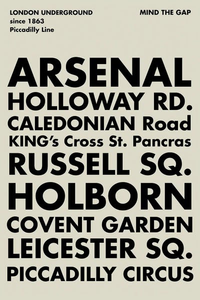 London: London Underground Piccadilly Line by Nordic Print Studio