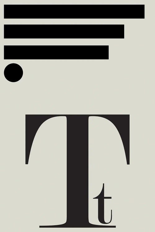 Typography Series Letter T