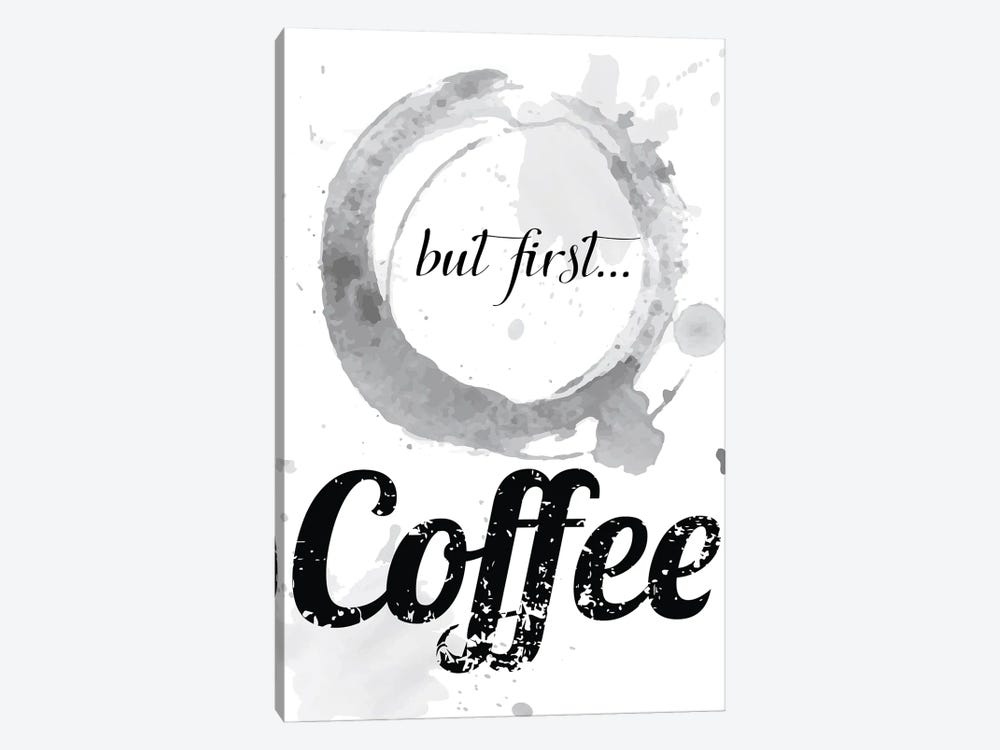 But First, Coffee by Nordic Print Studio 1-piece Canvas Wall Art
