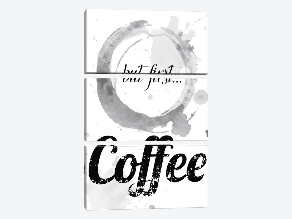 But First, Coffee by Nordic Print Studio 3-piece Canvas Wall Art