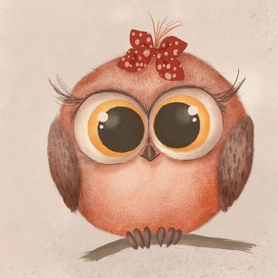 Cute Baby Owl by Nordic Print Studio framed canvas print