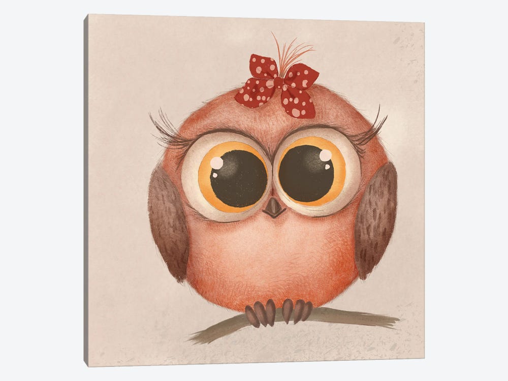 Cute Baby Owl by Nordic Print Studio 1-piece Canvas Wall Art