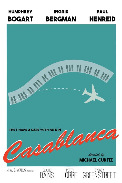 Casablanca Modern Movie Poster