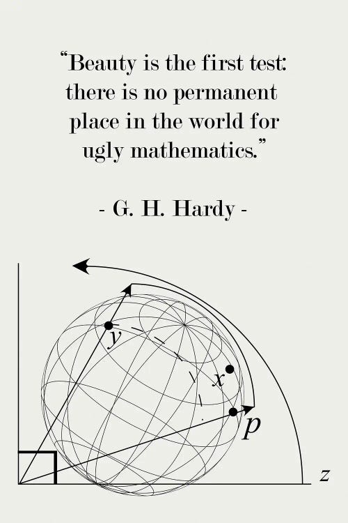 G.H. Hardy Mathematics Quote by Nordic Print Studio wall art