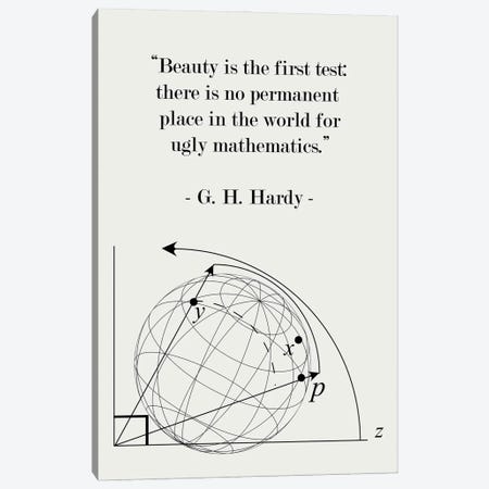 G.H. Hardy Mathematics Quote Canvas Print #NPS24} by Nordic Print Studio Art Print