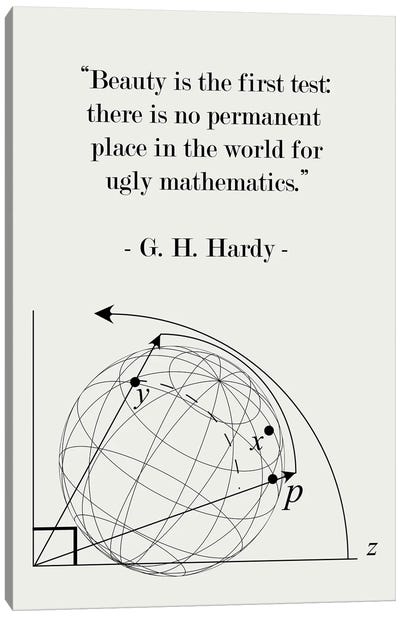 G.H. Hardy Mathematics Quote Canvas Art Print