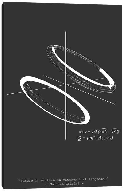 Galileo Galilei Mathematics Quote Canvas Art Print - Nordic Print Studio