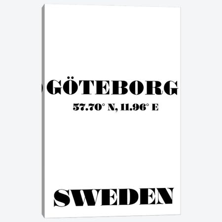 Goteborg, Sweden - Coordinates Canvas Print #NPS27} by Nordic Print Studio Canvas Print