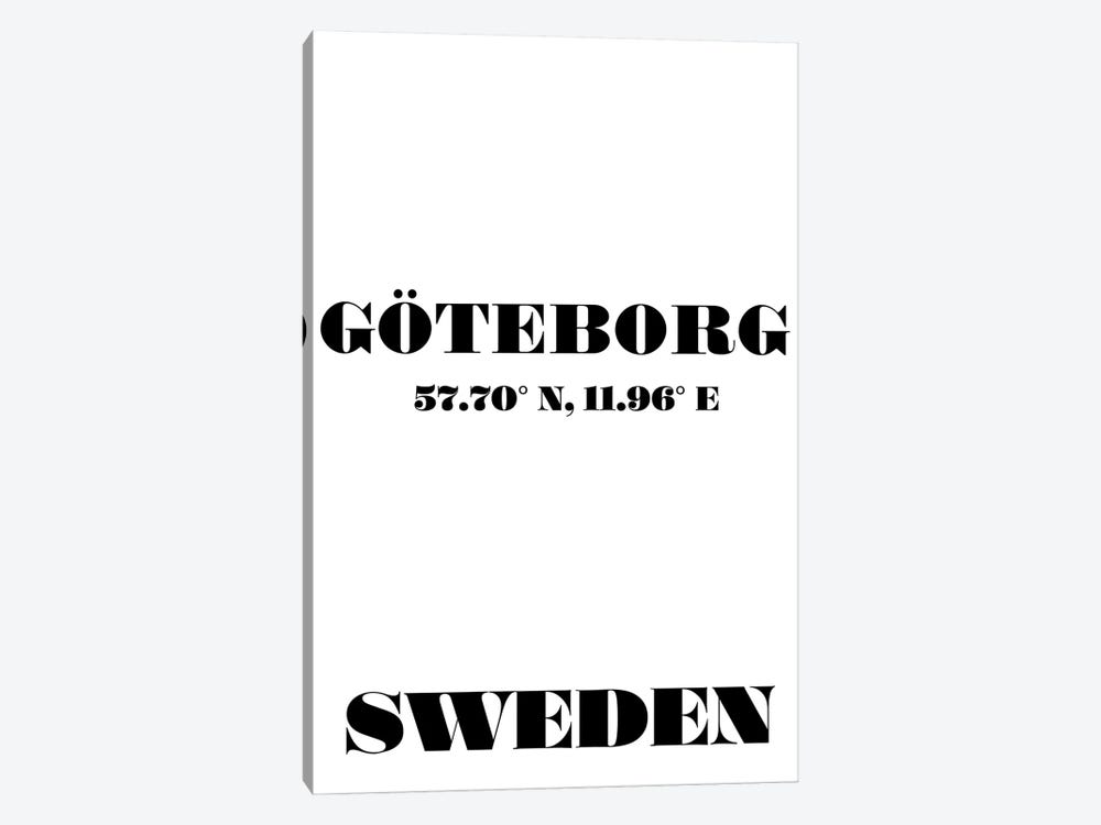 Goteborg, Sweden - Coordinates by Nordic Print Studio 1-piece Canvas Print