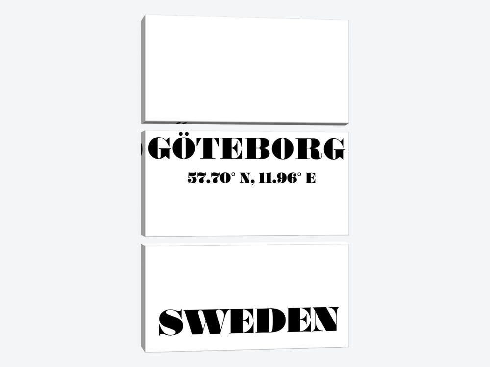 Goteborg, Sweden - Coordinates by Nordic Print Studio 3-piece Canvas Art Print