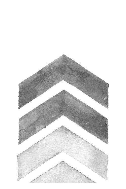 Watercolor Grey Chevron by Raluca Mateescu wall art