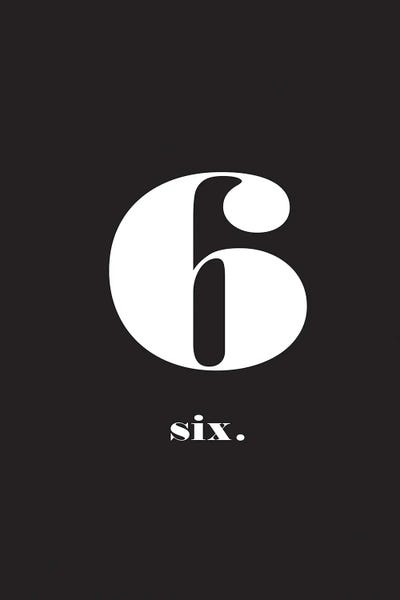 No. 6 - Typography Print