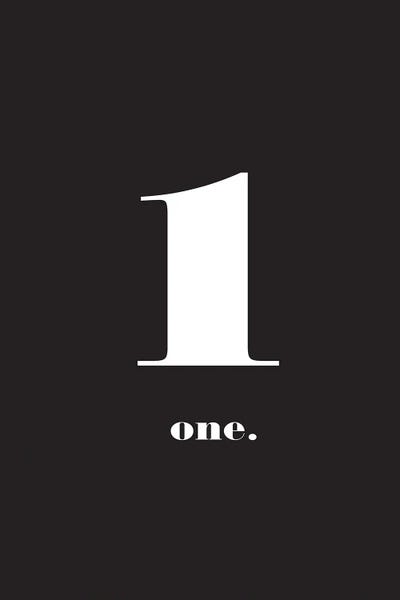 Kids Educational Art: No. 1 - Typography Print by Nordic Print Studio