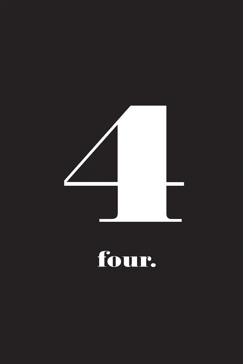 No. 4 - Typography Print by Nordic Print Studio wall art