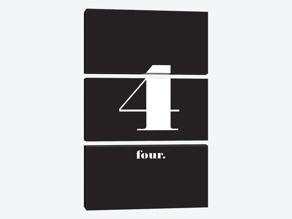 No. 4 - Typography Print by Nordic Print Studio 3-piece Canvas Art