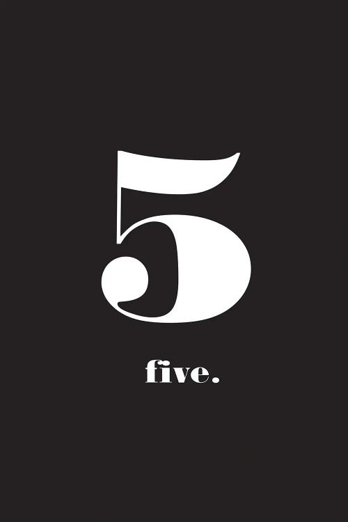 No. 5 - Typography Print by Nordic Print Studio wall art