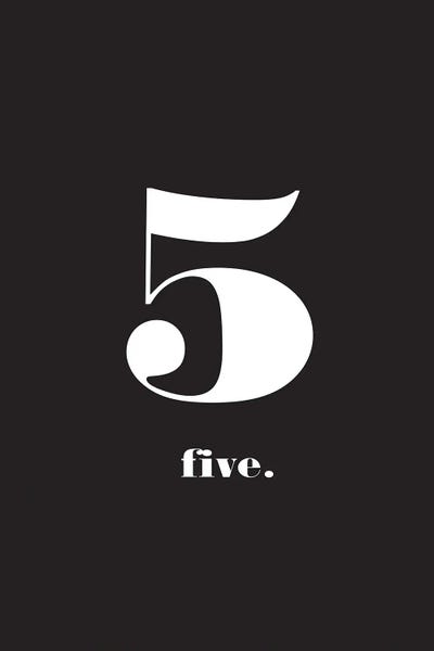 Mathematics: No. 5 - Typography Print by Nordic Print Studio