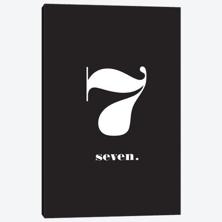 No. 7 - Typography Print Canvas Print #NPS37} by Nordic Print Studio Canvas Artwork