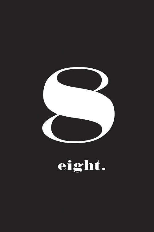 No. 8 - Typography Print by Nordic Print Studio wall art