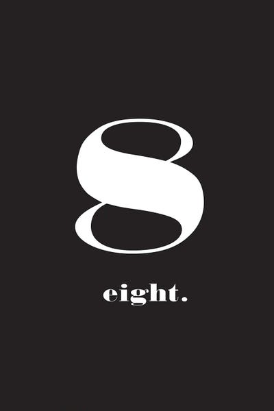 Mathematics: No. 8 - Typography Print by Nordic Print Studio