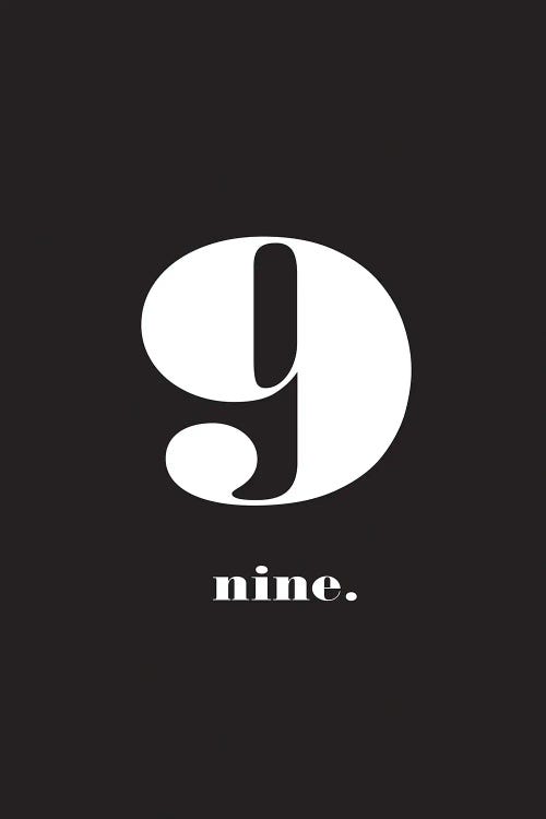No. 9 - Typography Print by Nordic Print Studio wall art