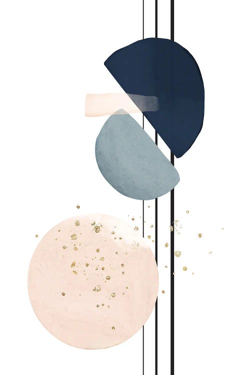 Abstract Art Blush & Navy I by Nordic Print Studio wall art