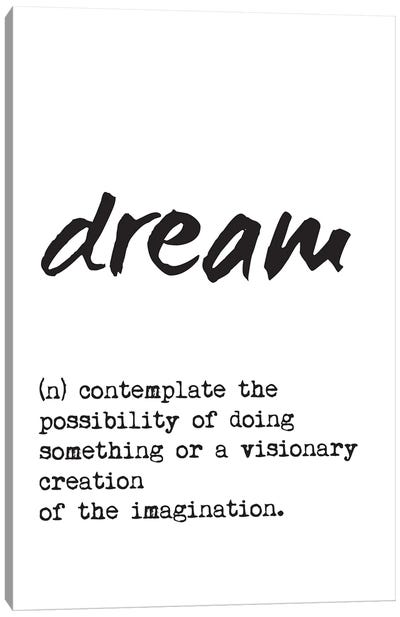 Dream Definition Canvas Art Print - Nordic Print Studio