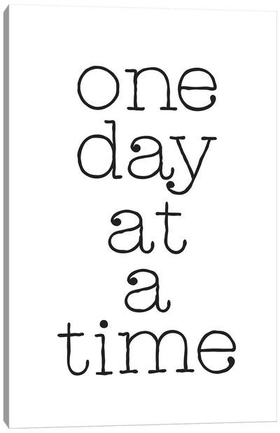 One Day At A Time Inspirational Quote Canvas Art Print - Nordic Print Studio