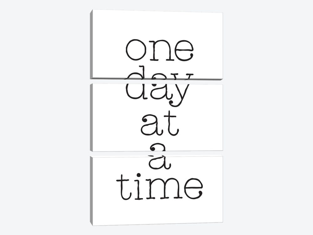 One Day At A Time Inspirational Quote by Nordic Print Studio 3-piece Canvas Art