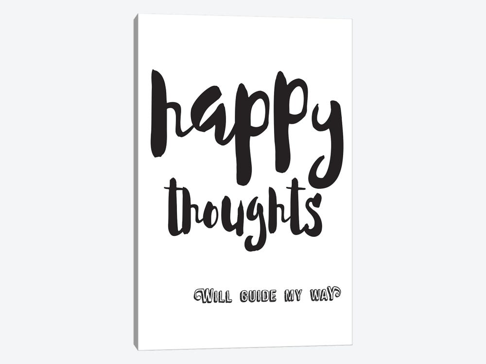 Happy Thoughts Inspirational by Nordic Print Studio 1-piece Canvas Art Print