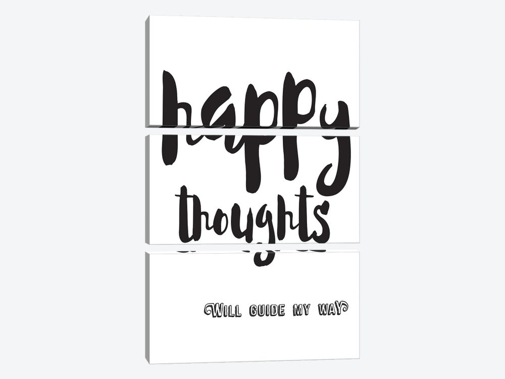 Happy Thoughts Inspirational by Nordic Print Studio 3-piece Art Print