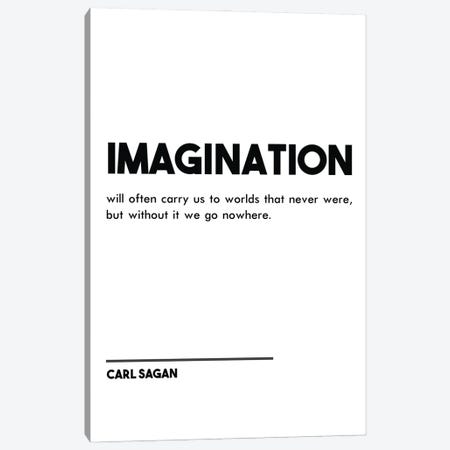 Imagination - Carl Sagan Quote Canvas Print #NPS61} by Nordic Print Studio Canvas Wall Art